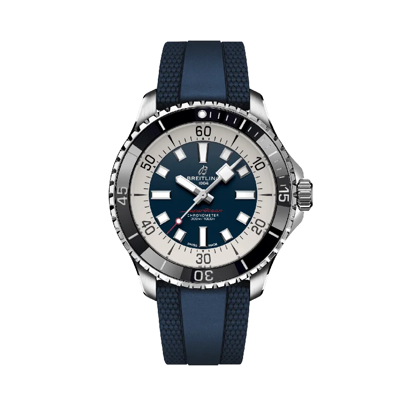 Stunning necklaces and pendants with birthstone pendants for a personal touch-SUPEROCEAN AUTOMATIC 44- STAINLESS STEEL/BLUE