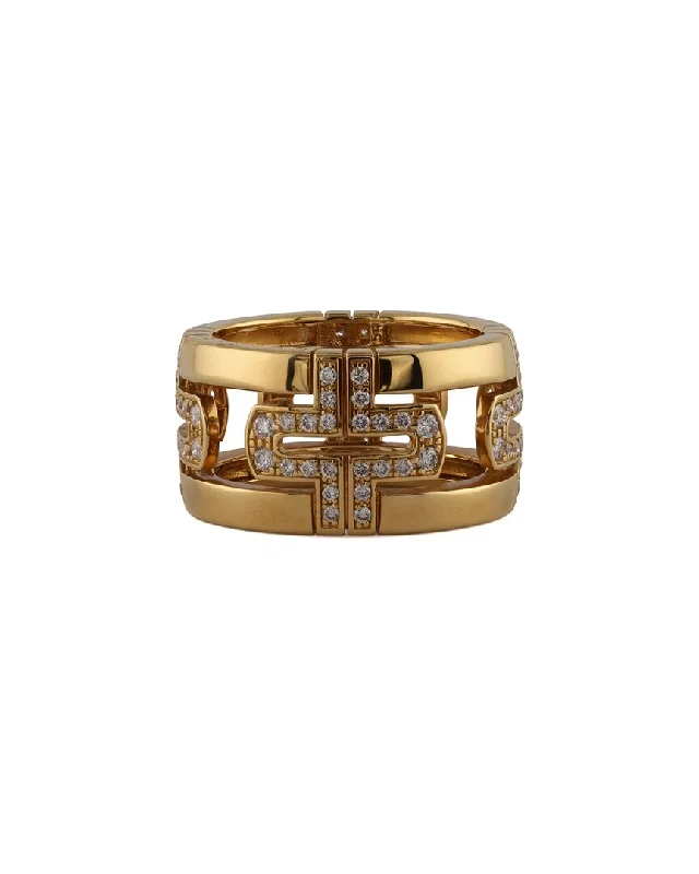 Rings with hammered silver for rustic appeal -Bulgari 18K Rose Gold 0.70 ct. tw. Diamond Ring