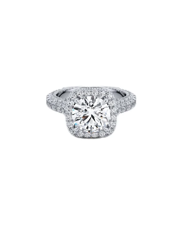 Rings with gothic-inspired skull motif details -Certified 1-Carat Engagement Ring, F Vs2