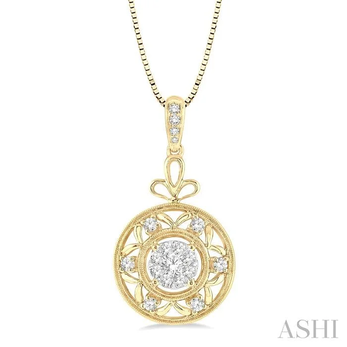 Best necklaces and pendants with heart-shaped lockets for a sentimental keepsake-CIRCLE LOVEBRIGHT DIAMOND FASHION PENDANT