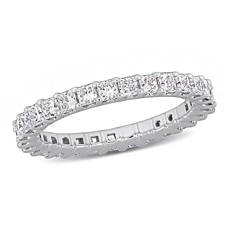 Rings with knot motifs for symbolic love -Created Forever 2ct TW Princess-Cut Lab-Grown Diamond Eternity Ring in 14k White Gold