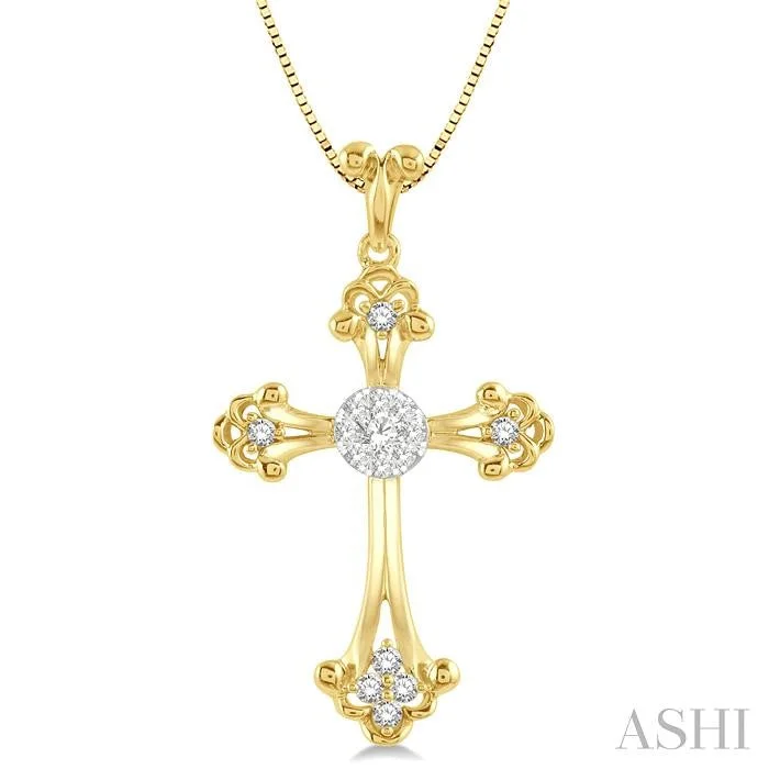 Necklaces and pendants with crescent moon designs for a celestial and mystical feel-CROSS LOVEBRIGHT DIAMOND FASHION PENDANT