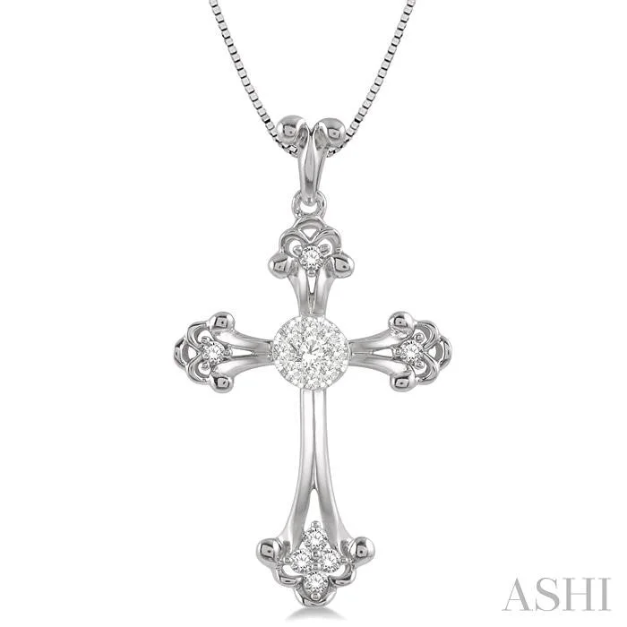 Best necklaces and pendants with black diamonds for an edgy, bold statement-CROSS LOVEBRIGHT DIAMOND FASHION PENDANT