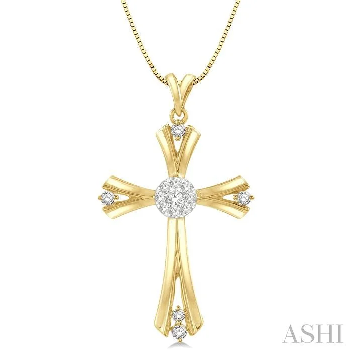 Best necklaces and pendants with cubic zirconia for a budget-friendly dazzling effect-CROSS LOVEBRIGHT DIAMOND FASHION PENDANT