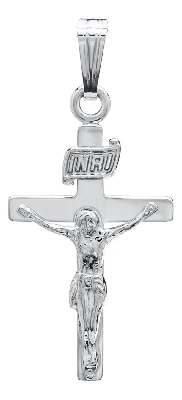 Stunning necklaces and pendants with ruby and diamond combinations for a luxurious effect-Sterling Silver Crucifix Necklace