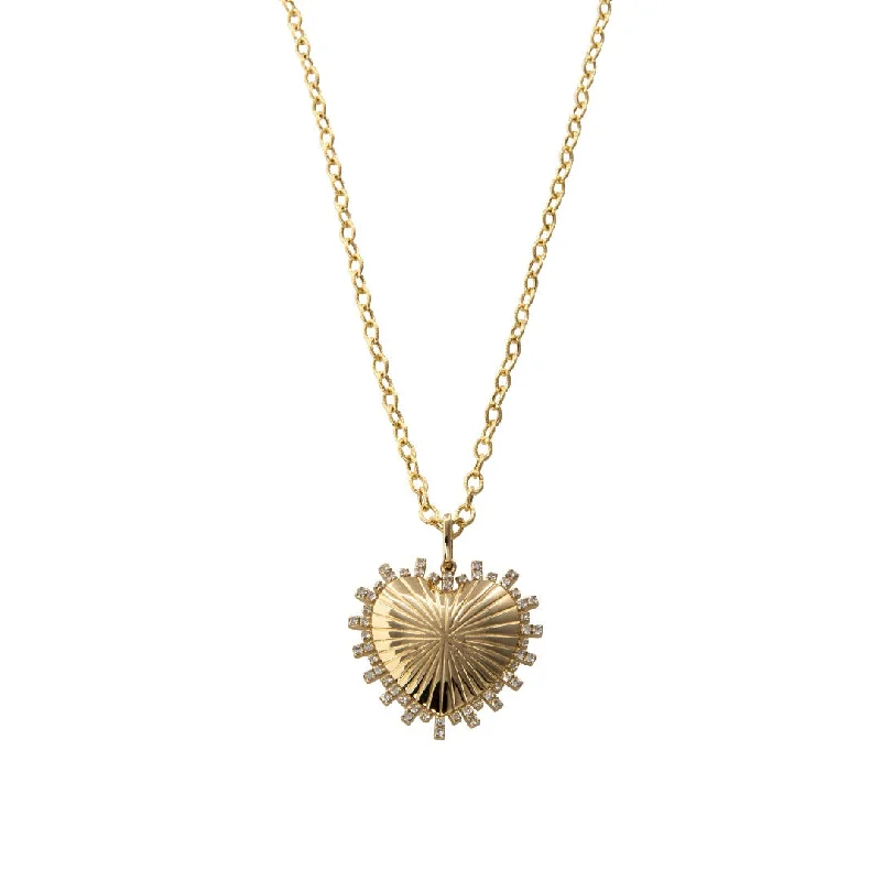 Best necklaces and pendants with adjustable chains for a customizable fit-Diamond 14K Gold Heart Pendant Necklace