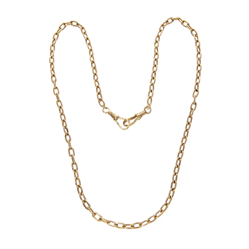 Best necklaces and pendants with opal and gold for a vibrant, luxurious contrast-Estate 14K Gold Open Link Chain Necklace