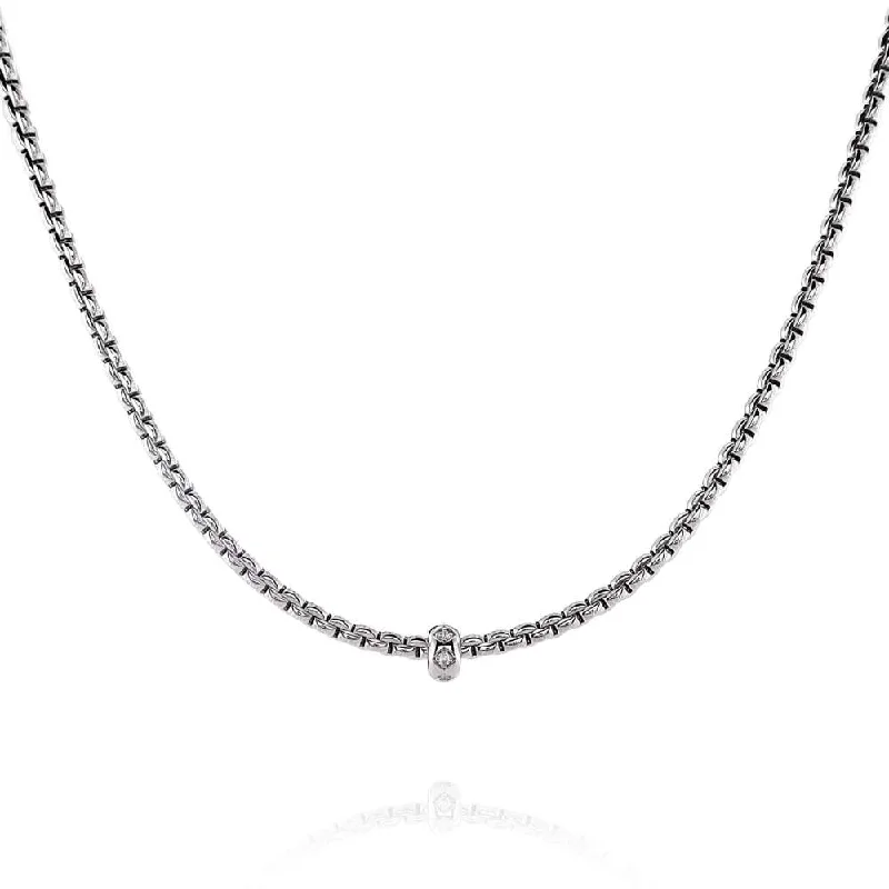 Necklaces and pendants with engraved messages for a deeply personal, sentimental gift-Fope Eka Diamond Necklace