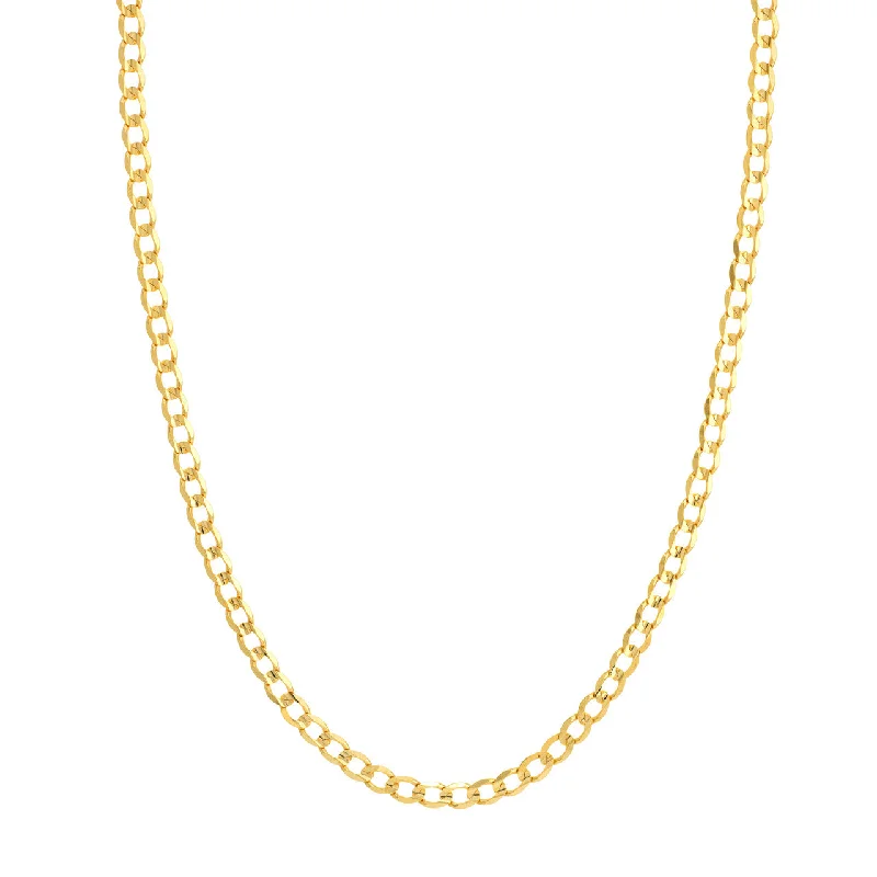 Best necklaces and pendants with minimalist pendants for a sleek, understated look-10K Yellow Gold 22" Concave Curb Chain