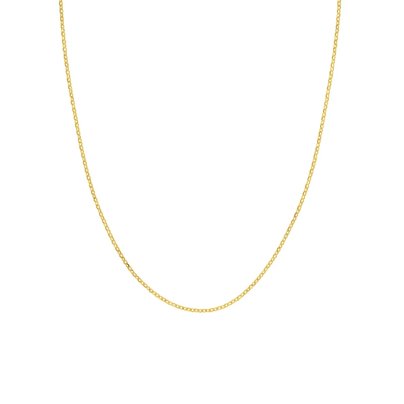 Stunning necklaces and pendants with ruby gemstones for a luxurious red hue-14K Yellow Gold 18" Crystal Diamond Cut Cable Chain