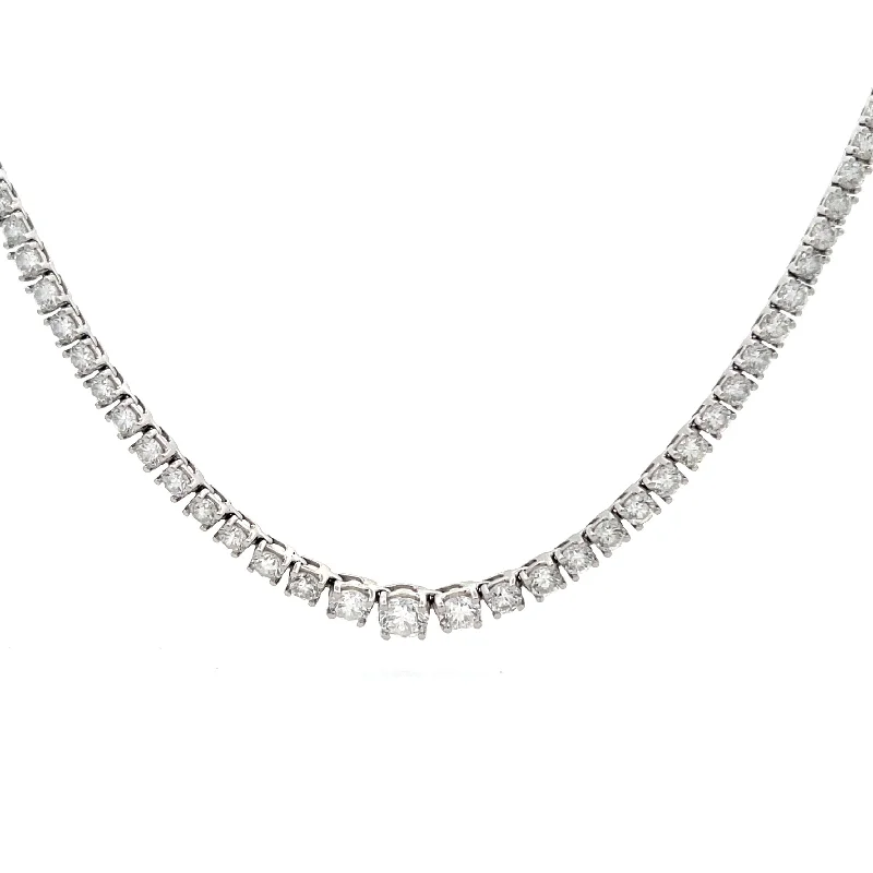 Best necklaces and pendants with statement designs for a fashionable accessory-Graduated Diamond Tennis Necklace