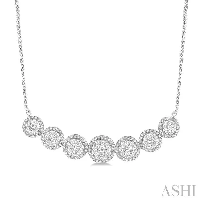 Necklaces and pendants with custom engravings for a personal, meaningful gift-HALO LOVEBRIGHT DIAMOND NECKLACE