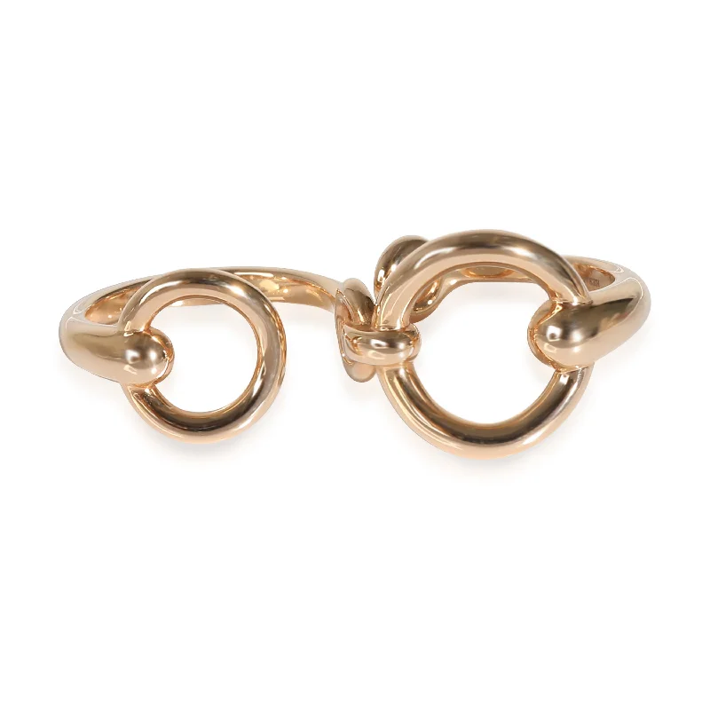 Rings with black diamond for striking contrast -Hermès Filet d'Or Ring in 18K Rose Gold