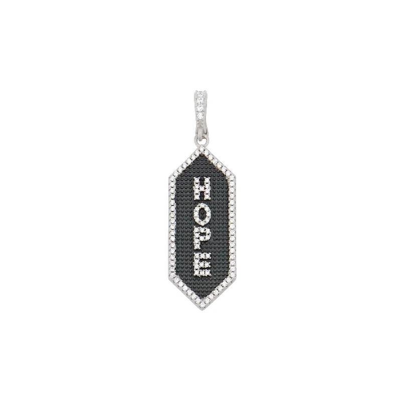 Beautiful necklaces and pendants with moonstone for an ethereal, mystical appearance-Industrial Finish Honeycomb Hope Pendant