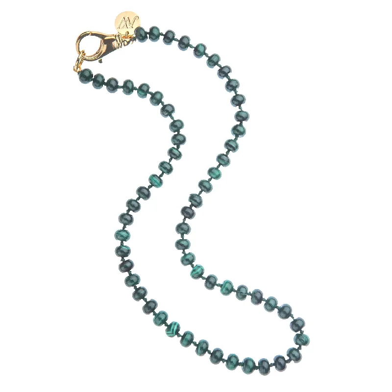 Best necklaces and pendants with sterling silver for an affordable yet stylish choice-Jane Win Malachite Beaded Necklace