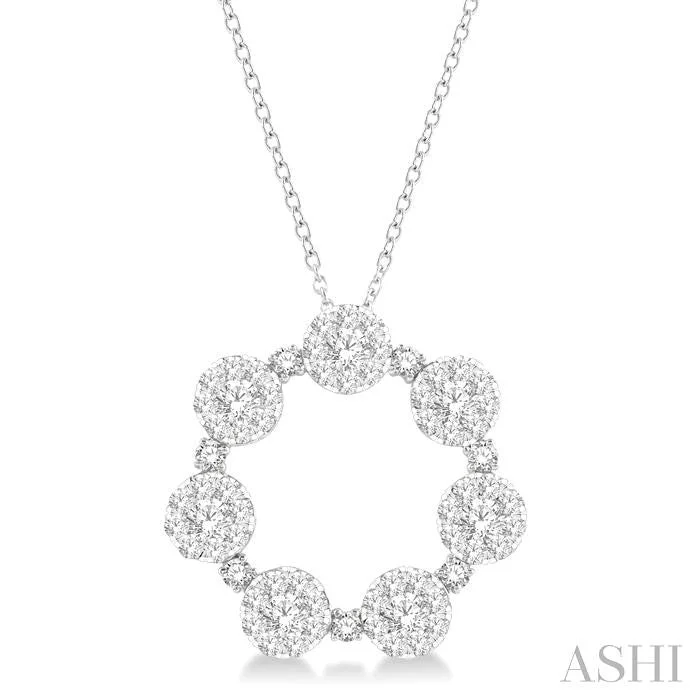 Best necklaces and pendants for everyday wear with minimalist designs-LOVEBRIGHT DIAMOND CIRCLE PENDANT