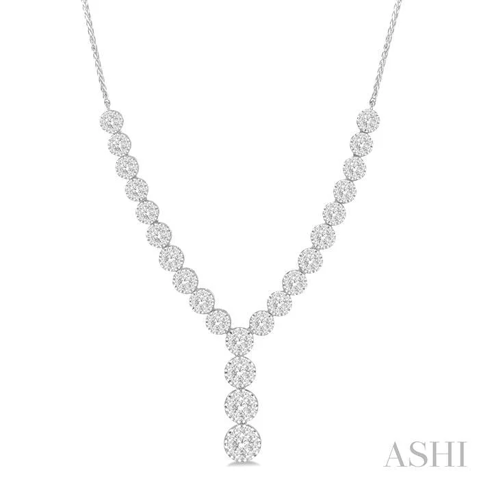 Trendy necklaces and pendants with geometric shapes for a modern aesthetic-LOVEBRIGHT DIAMOND NECKLACE