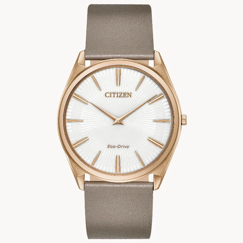 Beautiful necklaces and pendants with geometric shapes for a modern, artistic design-Citizen Stiletto Eco Drive with White Dial