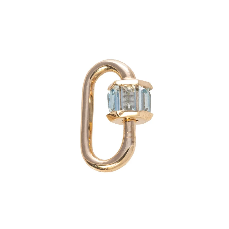 Best necklaces and pendants with minimalist pendants for a sleek, understated look-Marla Aaron 14K Gold Aquamarine Baguette Baby Lock