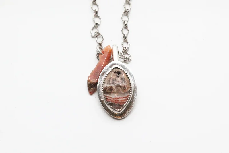 Best necklaces and pendants with zodiac signs for a celestial, astrology-inspired vibe-Marquette Agate Two Stone Necklace