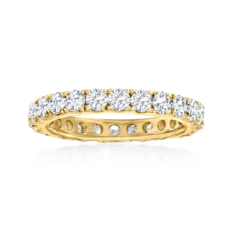 Rings with starburst topaz for radiant beauty -Ross-Simons Diamond Eternity Band in 14kt Yellow Gold