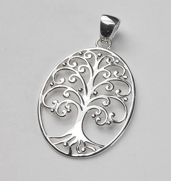 Necklaces and pendants with celestial starburst designs for a radiant look-Southern Gates® Large Oval Oak Tree Pendant