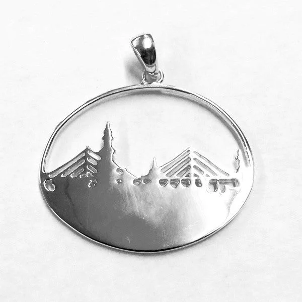 Best necklaces and pendants with oval pendants for a classic, elegant shape-Gate Charleston Skyline Pendant