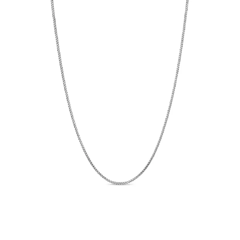 Stunning necklaces and pendants with birthstone pendants for a personal touch-Silver Franco Chain Necklace - 18" & 28"