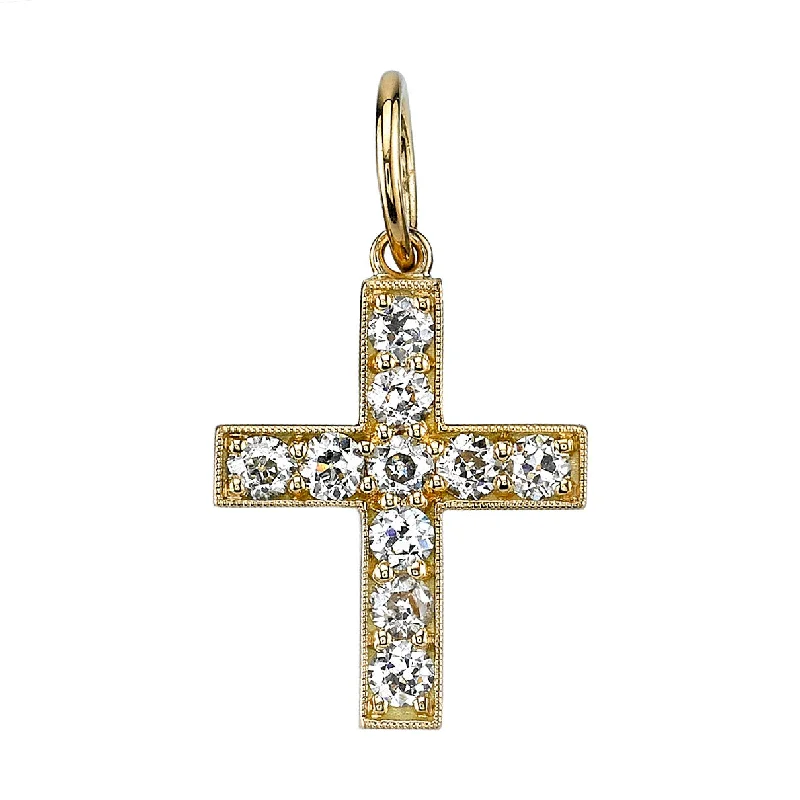 Elegant necklaces and pendants with gold chains for a chic, timeless appearance-Single Stone Carmela Cross