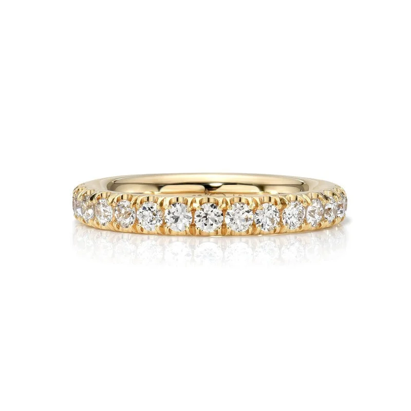 Stylish necklaces and pendants with diamonds for a glamorous and elegant look-Single Stone Leda Eternity Band