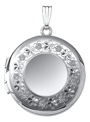 Stylish necklaces and pendants with diamonds for a glamorous and elegant look-Sterling Silver Locket