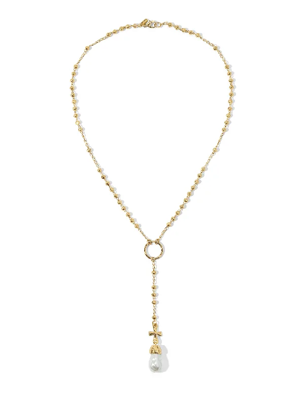 Necklaces and pendants with abstract shapes for a modern, creative appearance-The Claudia Pearl Rosary