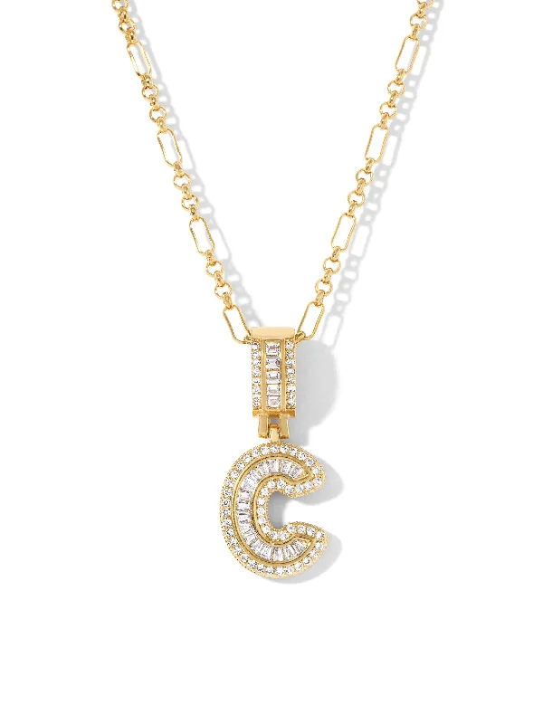 Beautiful necklaces and pendants with moon and star charms for a dreamy effect-The Evita Initial Necklace