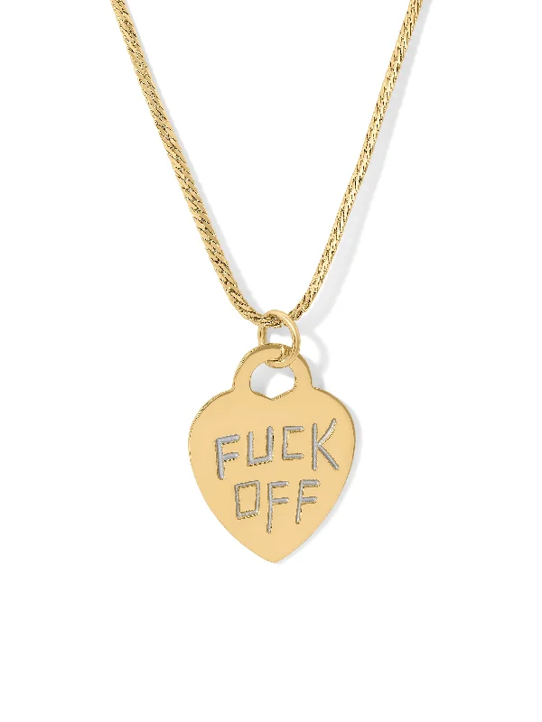 Necklaces and pendants with personalized charms for a custom piece of jewelry-The F*ck Off Necklace