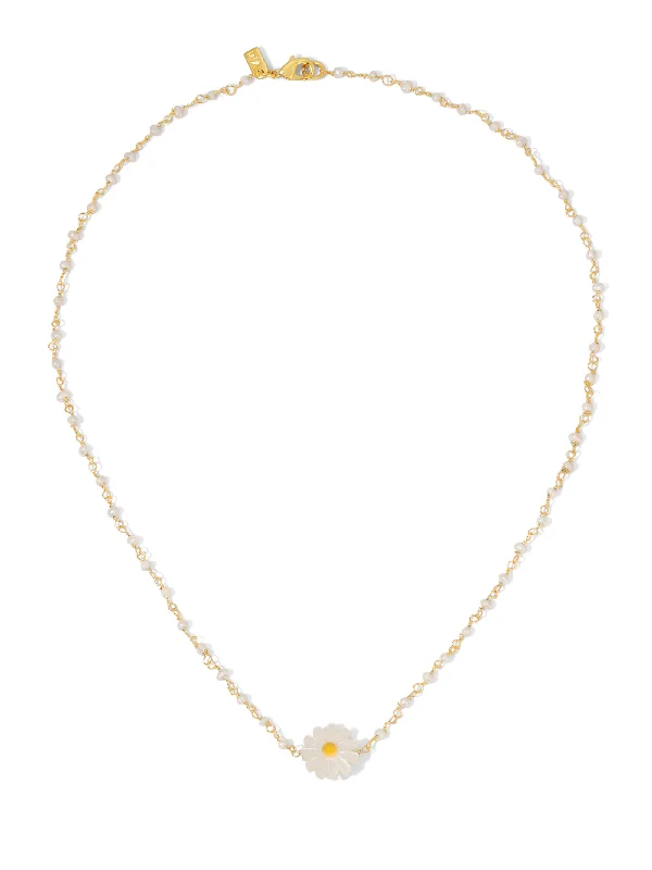 Elegant necklaces and pendants with onyx stones for a sleek, polished look-The Joy Daisy Pearl Necklace