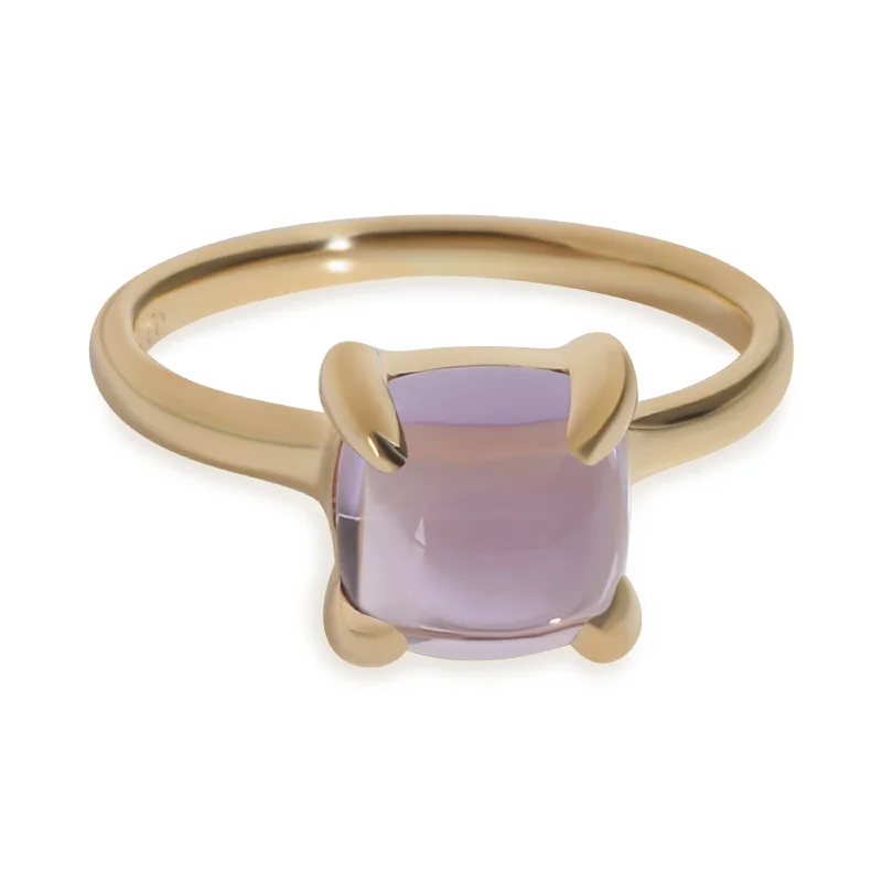 Rings with twisted rose gold band designs -Tiffany & Co. Paloma Picasso Amethyst Fashion Ring in 18k Yellow Gold