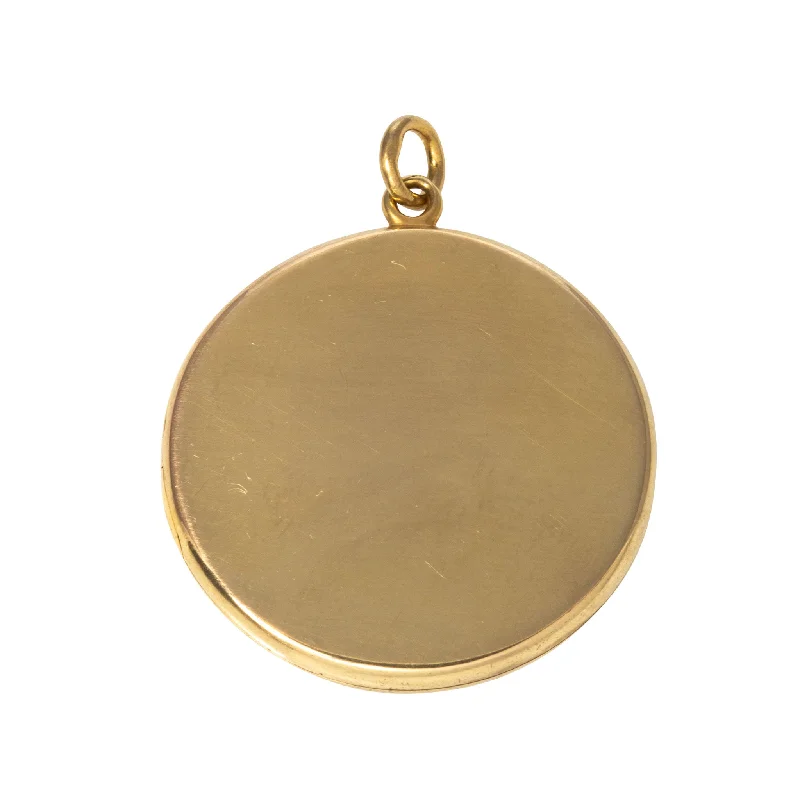 Best necklaces and pendants with cubic zirconia for a budget-friendly dazzling effect-Victorian 10K Yellow Gold Plain Round Locket Pendant