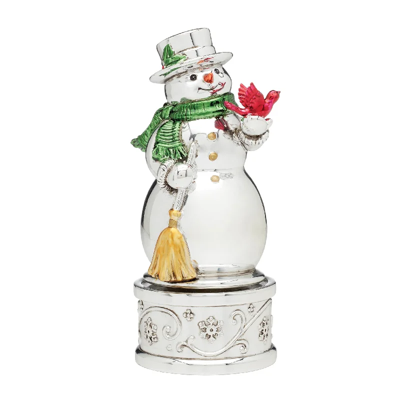 Stylish necklaces and pendants with diamonds for a glamorous and elegant look-Vintage Christmas Musical Snowman