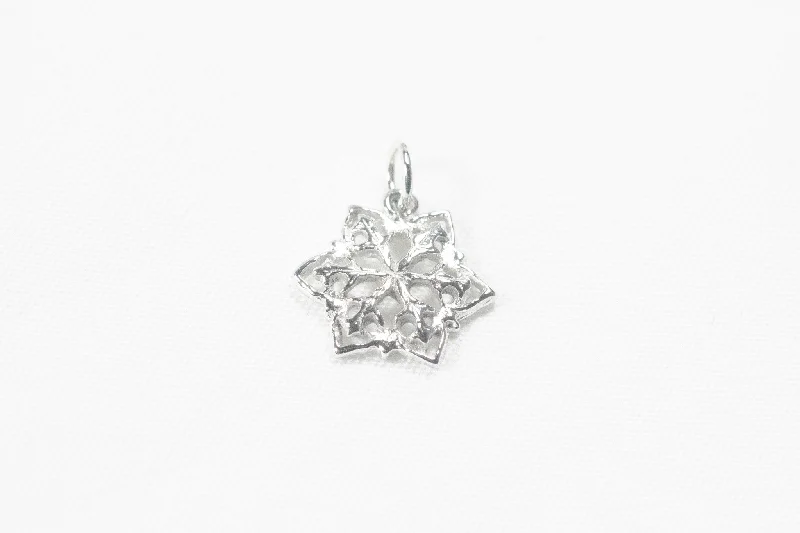 Best necklaces and pendants with opal gemstones for an iridescent glow-White Gold Snowflake Pendant