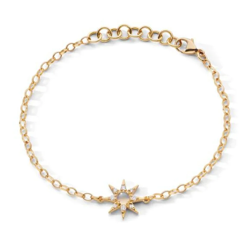 Best bangle bracelets with solid gold for an elegant and luxurious design-MONICA RICH KOSANN 7-INCH 18K YELLOW GOLD OPAL AND DIAMOND STAR CHARM BRACELET