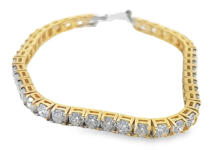 Sleek bangle bracelets with polished titanium for a modern and lightweight option-14KY 10.35ctw Tennis Bracelet