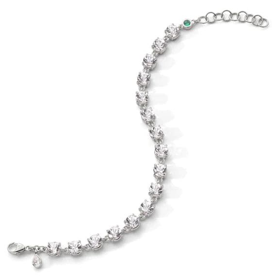 Best bangle bracelets with silver-plated finishes for an affordable and stylish accessory-MONICA RICH KOSANN STERLING SILVER ROCK CRYSTAL TENNIS BRACELET WITH OLD EUROPEAN CUT ROCK CRYSTAL