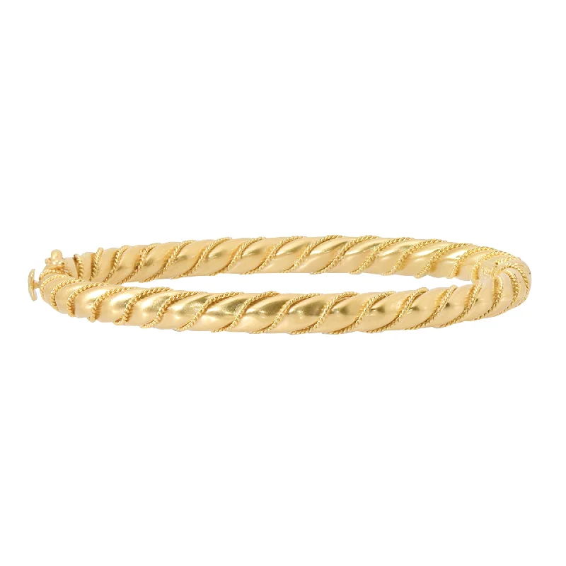 Simple gold bangle bracelets with smooth finishes for a classic and elegant style-Filigree Bracelet