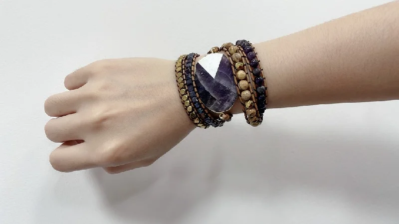 Best bangle bracelets with crystal inlays for a sparkling, glamorous appearance-Bohemian Multiwrap Bracelet