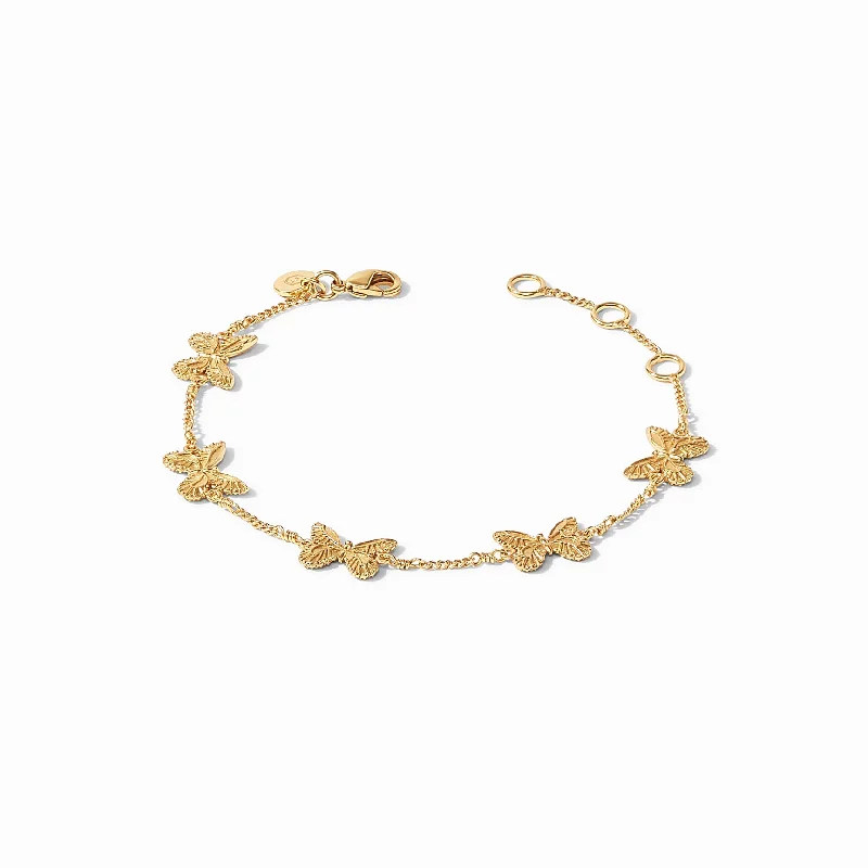 Vintage-inspired bangle bracelets with etched detailing for a timeless, antique look-Butterfly Delicate Bracelet