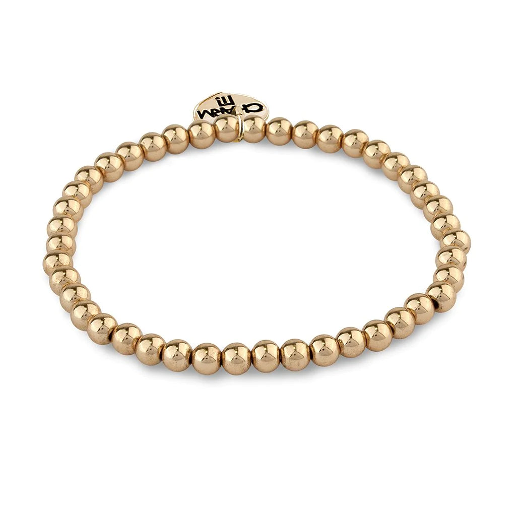 Best bangle bracelets with infinity symbols for a timeless and meaningful design-Charm It | 4mm Gold Bead Bracelet