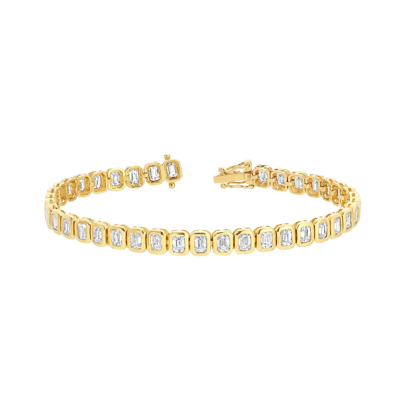 Wide bangle bracelets with bohemian designs for a bold and carefree style-Mini NS Nova Tennis Bracelet