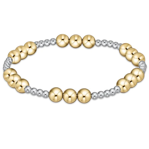 Simple bangle bracelets with open designs for a trendy and minimalist style-Classic Joy 6mm Bracelet in Mixed Metal