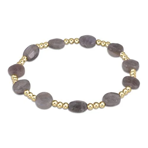 Best bangle bracelets with stacked designs for a trendy and fashionable look-Enewton - Admire Gold 3mm Bead Bracelet - Labradorite