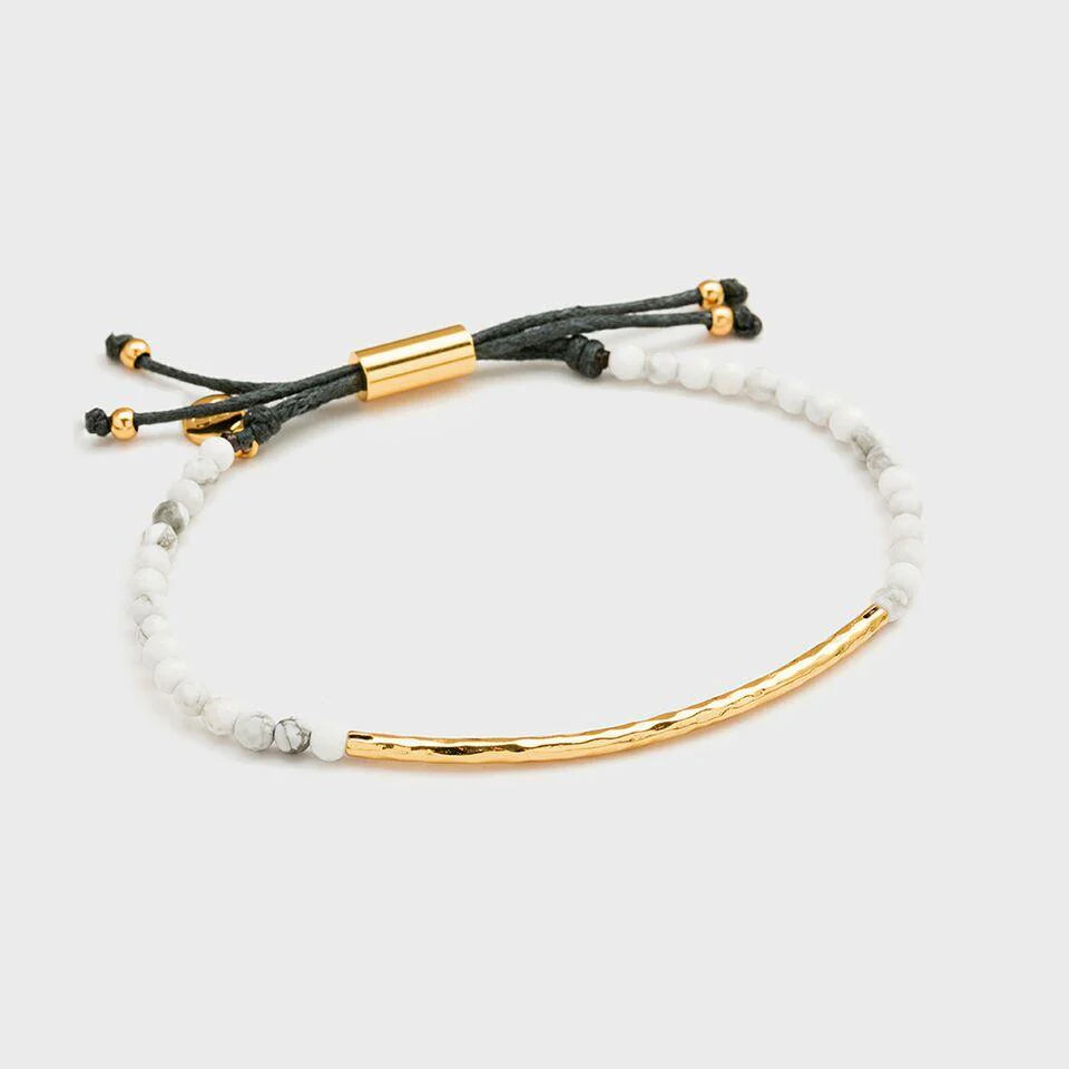 Lightweight bangle bracelets with subtle shimmer for an understated yet elegant look-Gold Power Bracelet - Calming